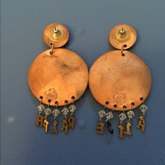 NWOT THE HONEYMOONERS VINTAGE HANDMADE CRYSTAL CHANDELIER EARRINGS JEWELRY Y2K - Picture 2 of 4